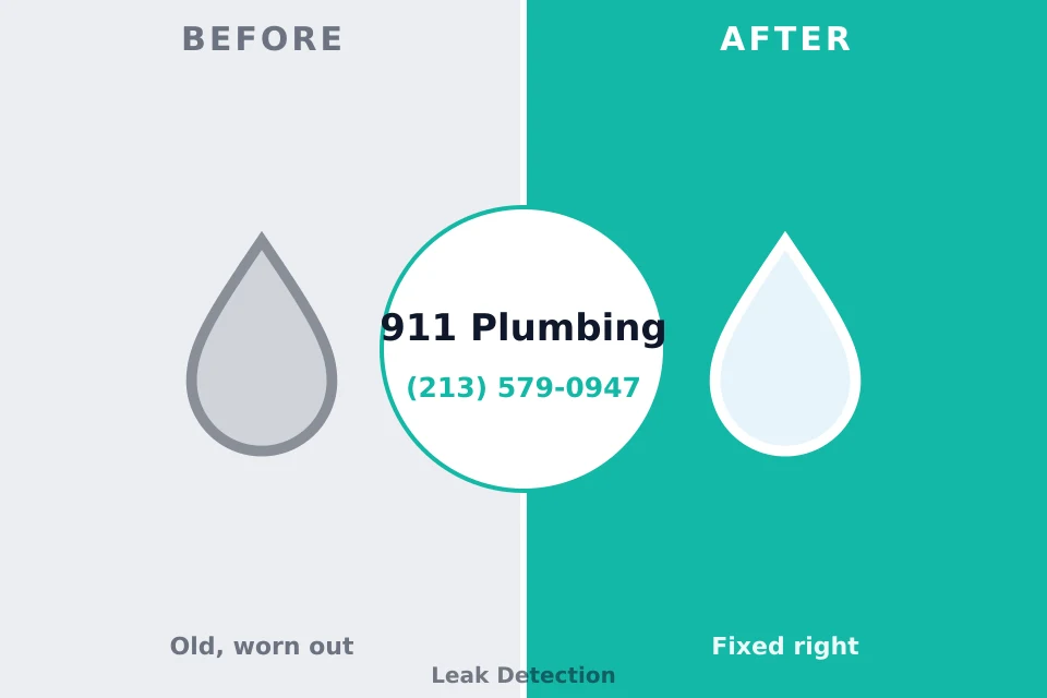 Before and after: plumbing repair Lake Dallas, TX